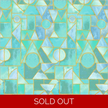 REMNANT - Essoldo Designs - Ebb & Flow - Sea Glass - Larimar - 34cm